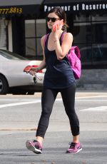 LUCY HALE in Tights leaves a Gym in West Hollywood 1102