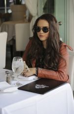 MADISON PETTIS Dinnes at Villa Blanca Restaurant in Beverly Hills