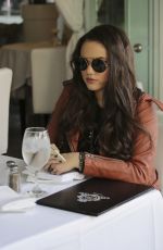 MADISON PETTIS Dinnes at Villa Blanca Restaurant in Beverly Hills