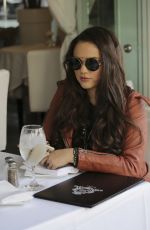 MADISON PETTIS Dinnes at Villa Blanca Restaurant in Beverly Hills