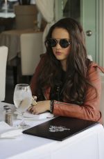 MADISON PETTIS Dinnes at Villa Blanca Restaurant in Beverly Hills