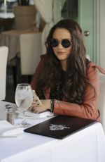 MADISON PETTIS Dinnes at Villa Blanca Restaurant in Beverly Hills