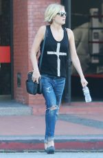 MALIN AKERMAN in Ripped Jeans Out and About in Los Angeles