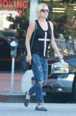 MALIN AKERMAN in Ripped Jeans Out and About in Los Angeles