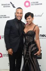 MEAGAN GOOD at Elton John Aids Foundation’s Oscar Viewing Party