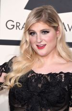 MEGHAN TRAINOR at 2015 Grammy Awards in Los Angeles