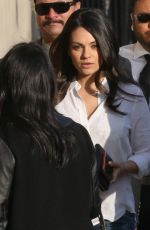MILA KUNIS Arrives at Jimmy Kimmel Live! in Hollywood