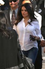 MILA KUNIS Arrives at Jimmy Kimmel Live! in Hollywood