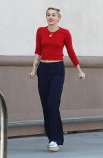 MILEY CYRUS Arrives at Trader Joe