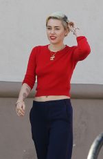 MILEY CYRUS Arrives at Trader Joe