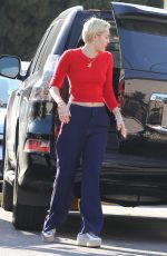 MILEY CYRUS Arrives at Trader Joe