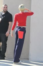 MILEY CYRUS Arrives at Trader Joe