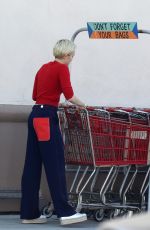 MILEY CYRUS Arrives at Trader Joe