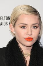 MILEY CYRUS at Elton John Aids Foundation’s Oscar Viewing Party