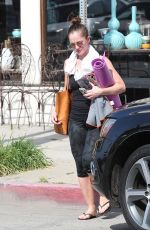 MINKA KELLY in Leggings Leaves a Gym in Los Angeles