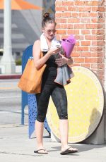 MINKA KELLY in Leggings Leaves a Gym in Los Angeles