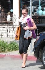 MINKA KELLY in Leggings Leaves a Gym in Los Angeles