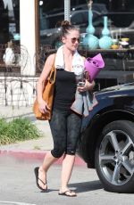 MINKA KELLY in Leggings Leaves a Gym in Los Angeles