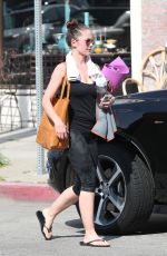 MINKA KELLY in Leggings Leaves a Gym in Los Angeles