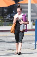 MINKA KELLY in Leggings Leaves a Gym in Los Angeles