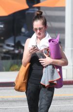 MINKA KELLY in Leggings Leaves a Gym in Los Angeles