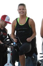 NINA AGDAL at Supersweat Redbike Spinning Event in Miami