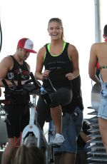 NINA AGDAL at Supersweat Redbike Spinning Event in Miami