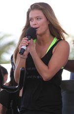 NINA AGDAL at Supersweat Redbike Spinning Event in Miami