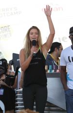 NINA AGDAL at Supersweat Redbike Spinning Event in Miami