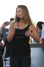 NINA AGDAL at Supersweat Redbike Spinning Event in Miami