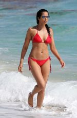PADMA LAKSHMI in Bikini at a Beach in Miami