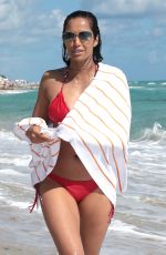PADMA LAKSHMI in Bikini at a Beach in Miami