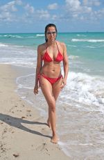 PADMA LAKSHMI in Bikini at a Beach in Miami