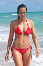PADMA LAKSHMI in Bikini at a Beach in Miami