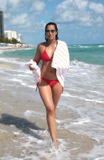 PADMA LAKSHMI in Bikini at a Beach in Miami