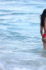 PADMA LAKSHMI in Bikini at a Beach in Miami