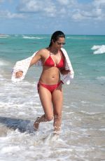 PADMA LAKSHMI in Bikini at a Beach in Miami