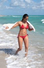 PADMA LAKSHMI in Bikini at a Beach in Miami