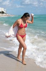 PADMA LAKSHMI in Bikini at a Beach in Miami