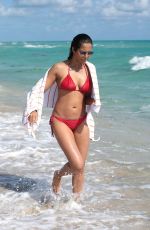 PADMA LAKSHMI in Bikini at a Beach in Miami