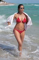 PADMA LAKSHMI in Bikini at a Beach in Miami