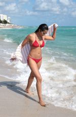 PADMA LAKSHMI in Bikini at a Beach in Miami