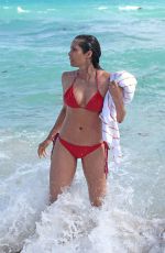 PADMA LAKSHMI in Bikini at a Beach in Miami