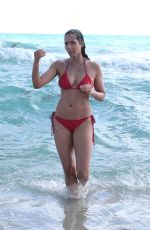 PADMA LAKSHMI in Bikini at a Beach in Miami