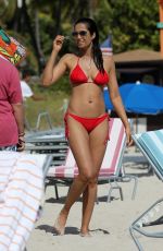 PADMA LAKSHMI in Bikini at a Beach in Miami