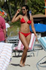 PADMA LAKSHMI in Bikini at a Beach in Miami