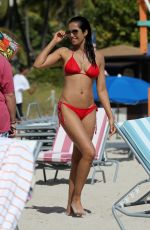 PADMA LAKSHMI in Bikini at a Beach in Miami