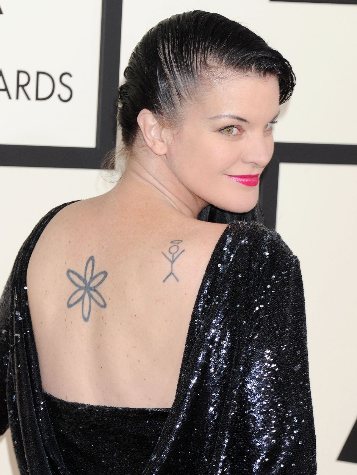 PAULEY PERRETTE at 2015 Grammy Awards in Los Angeles.