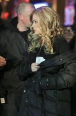 PEYTON LIST on the Set of The Flash in Vancouver 2002