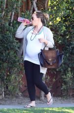 Pregnant HAYLIE DUFF Out and About in Los Angeles